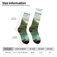 thumbnail image 2 of Sigee Lake Forest Dinosaur for Contrast Design Soft Moisture-Wicking Socks Crew Casual Athletic Stretchy Loose Middle Tube Socks, 2 of 6