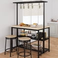 thumbnail image 5 of Yiwa Kitchen Island Storage Bakers Rack Multi-Functional Microwave Oven Stand Shelf with 3 Tier Storage, Metal Coffee Bar Table for Dining Living Room, 5 of 5