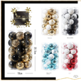 thumbnail image 1 of Juego de bolas de Navidad de 6 cm, 34 cilindros, decoración para árbol de Navidad, bolas de plástico pintadas con renos, juego de bolas de joyería, 1 of 5
