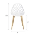thumbnail image 4 of Kurv 3 Piece Cafe Dining Set Medium Oak and White, 4 of 10
