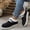 Black, variant on YOUYEDIAN Loafers for Women Fall Winter Versatile Slip On Plush Warm Fashion Lace-up Design Platform Flats Casual Outdoor Comfy Walking Shoes