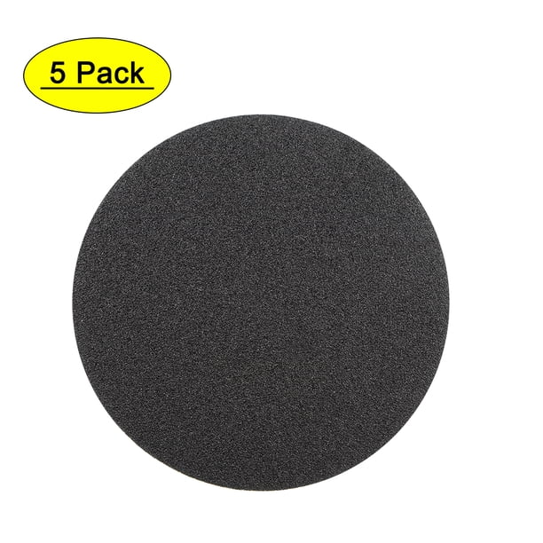 Uxcell Disco de Lijado de Carburo de Silicio de 5" 80 Grano con Gancho y Lazo Paquete de 5