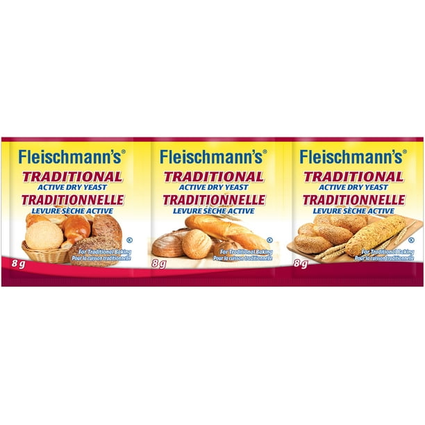 Fleischmann's Sachets de Levure Traditionnelle 3 x 8 G