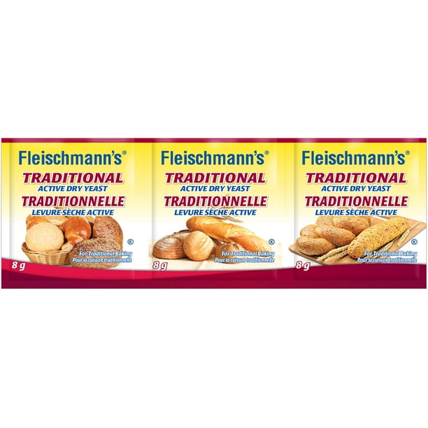 Fleischmann's Traditional ACTIVE Dry Yeast Strips, 3 x 8 g Walmart.ca