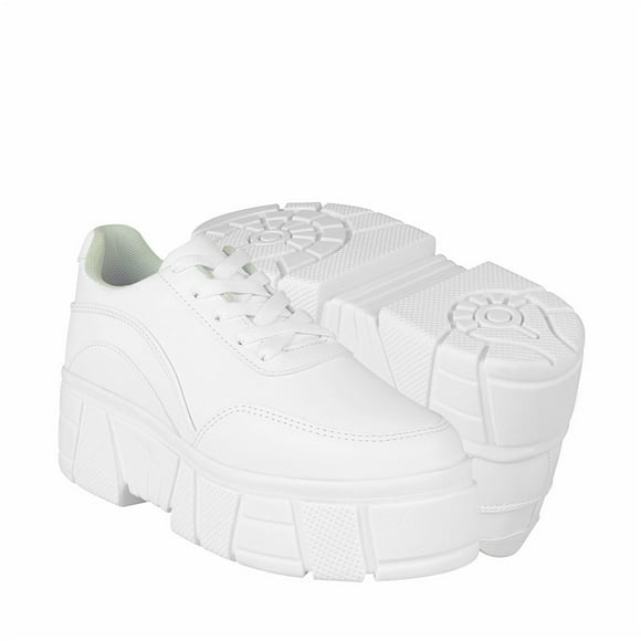TENIS CASUALES DAMA STYLO 7066 SIMIPIEL BLANCO Stylo 7066