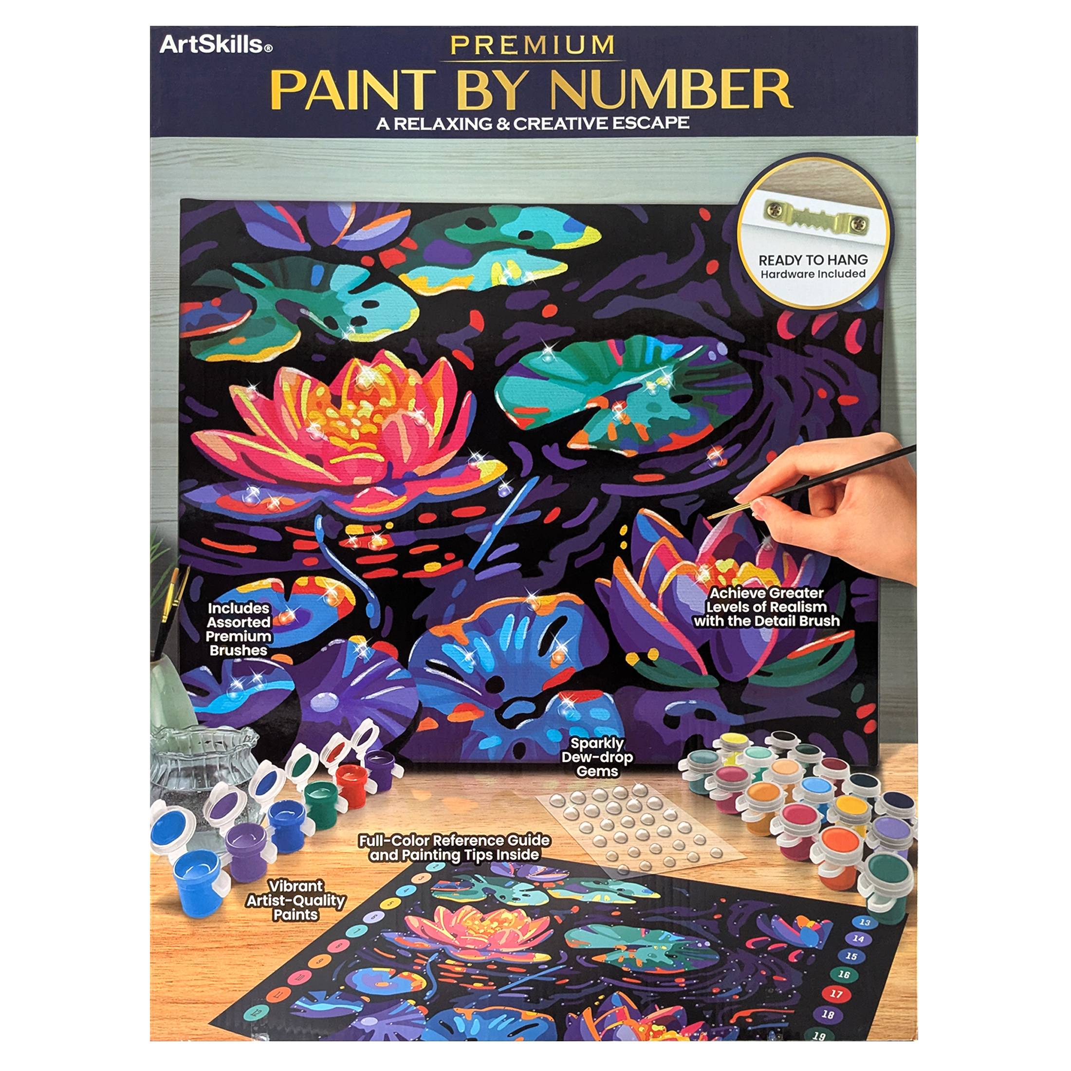 ArtSkills Luminous Water Lillies Paint by Numbers photo 5