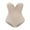 Beige, variant on Genuiskids Women's Velvet Strapless Bodysuit Vintage Sexy Deep V Neck Cross Back Velvet Bodycon Leotard Tops