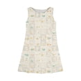 thumbnail image 3 of LTTVQM Easter Dresses for Girls 2026 Egg Bunny Graphic Happy Sleeveless Sundress Comfy Crewneck Midi Dress Fashion A-Line Dresses Beige 11-12 Years, 3 of 5