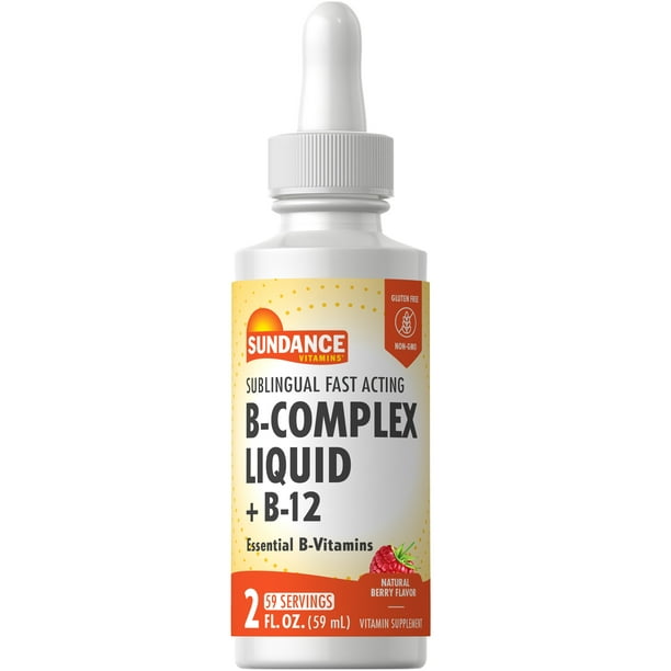 Vitamin B Complex Liquid 2 Fluid Ounces With B12 Natural Berry Flavor Essential