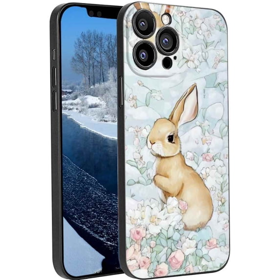 Bunny-100 Phone Case, Degined for iPhone 13 Pro Max Case Men Women, Flexible Silicone Shockproof Case for iPhone 13 Pro Max