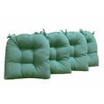 thumbnail image 3 of Blazing Needles 16-inch Solid Twill U-shaped Tufted Chair Cushions (Set of 4), 3 of 3
