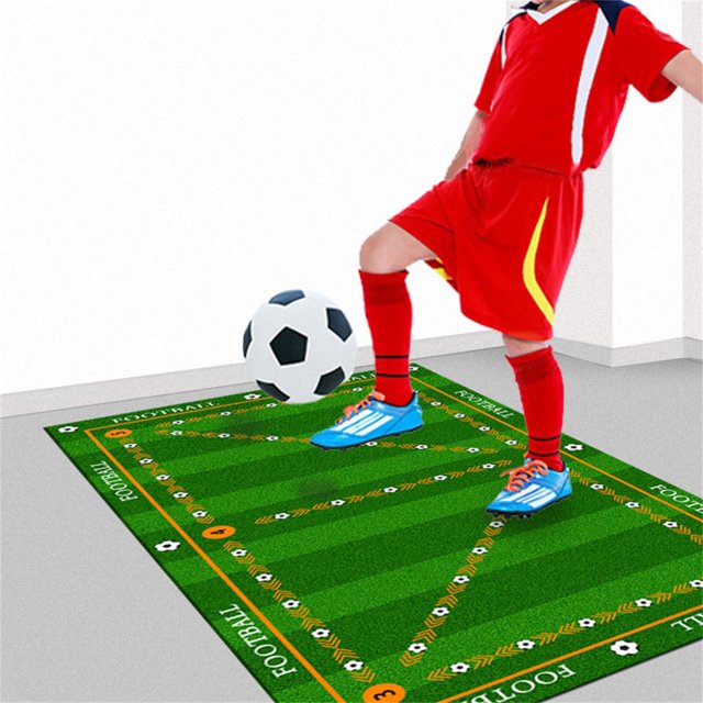 Ctnporpo Football Footstep Training Non Slip Mat Home Mud Sports Footstep Carpet Indoor Soundproofing Fitness Mat Area Rug