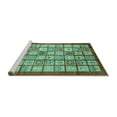 thumbnail image 2 of Ahgly Company Machine Washable Indoor Rectangle Abstract Turquoise Blue Modern Area Rugs, 3' x 5', 2 of 4