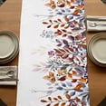 thumbnail image 5 of Table Runners 60 Inches Long Dress Scarves, Brown Eucalyptus Leaves Farmhouse Kitchen/Dining Table Runner, Small Coffee Tablerunners, Summer Botanical Watercolor Leaf 13x60 Inch, 5 of 9