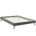 thumbnail image 2 of Modway Loryn Queen Polyester Fabric Bed Frame with Round Splayed Legs in Gray, 2 of 3