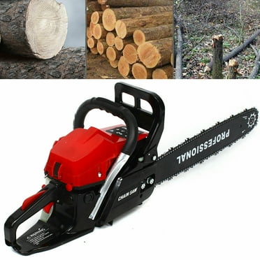 20” 62CC 2-Stroke Gas Powered Chainsaw, Portable Wood Cutting with Tool Kit