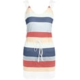 thumbnail image 4 of Mejor Belleza Mujer Casual Cocktail Vestidos Verano Colores Contrastantes Mini Vestido Sol Playa con Bolsillos Vestidos Casual Mejor Belleza Vestido boho;Vestidos largos de playa;Flowy with ruffled hem, 4 of 6