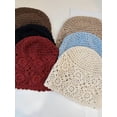 thumbnail image 3 of Crochet Hat for Women Cotton Slouchy Beanie Knitted Handmade Skull Cap for Summer Travel Daily Wear, 3 of 3