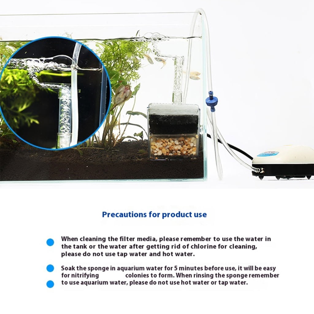 Aquarium Filter Quiet Cartridges FishTank Cotton Filtration Biofilter Aquarium Accessories Filter Inserts(2 Pack)