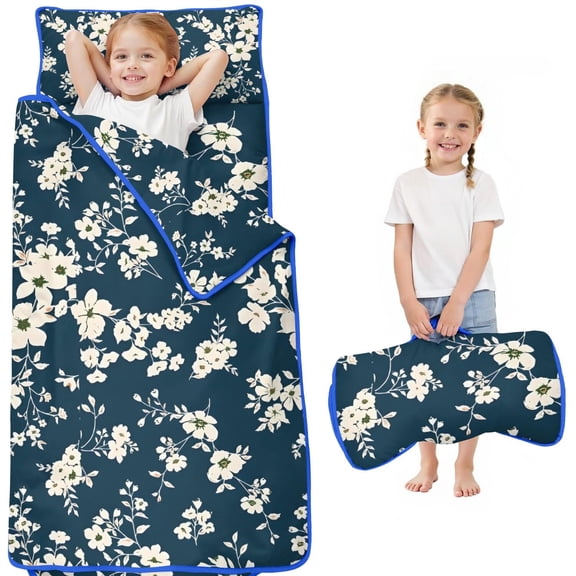 Pioneer Flower Floral Print Pattern Toddler Nap Mats for Kids Preschool,Sleeping Mat Bag or Kids,Toddler Sleeping Bag,Toddler Nap Mat or Daycare