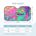 thumbnail image 2 of Kdxio Psychedelic Cartoon Frog Print Windshield Sun Shade, Foldable Sun Blocker for Car,Truck,SUV Automotive Interior Sun Protection,Reflective Shade for Front Windshield(Medium), 2 of 6