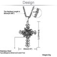 thumbnail image 3 of Collar con colgante de cruz YONGSHENG rosa de acero inoxidable Cadena de eslabones de 21,65', 3 of 4