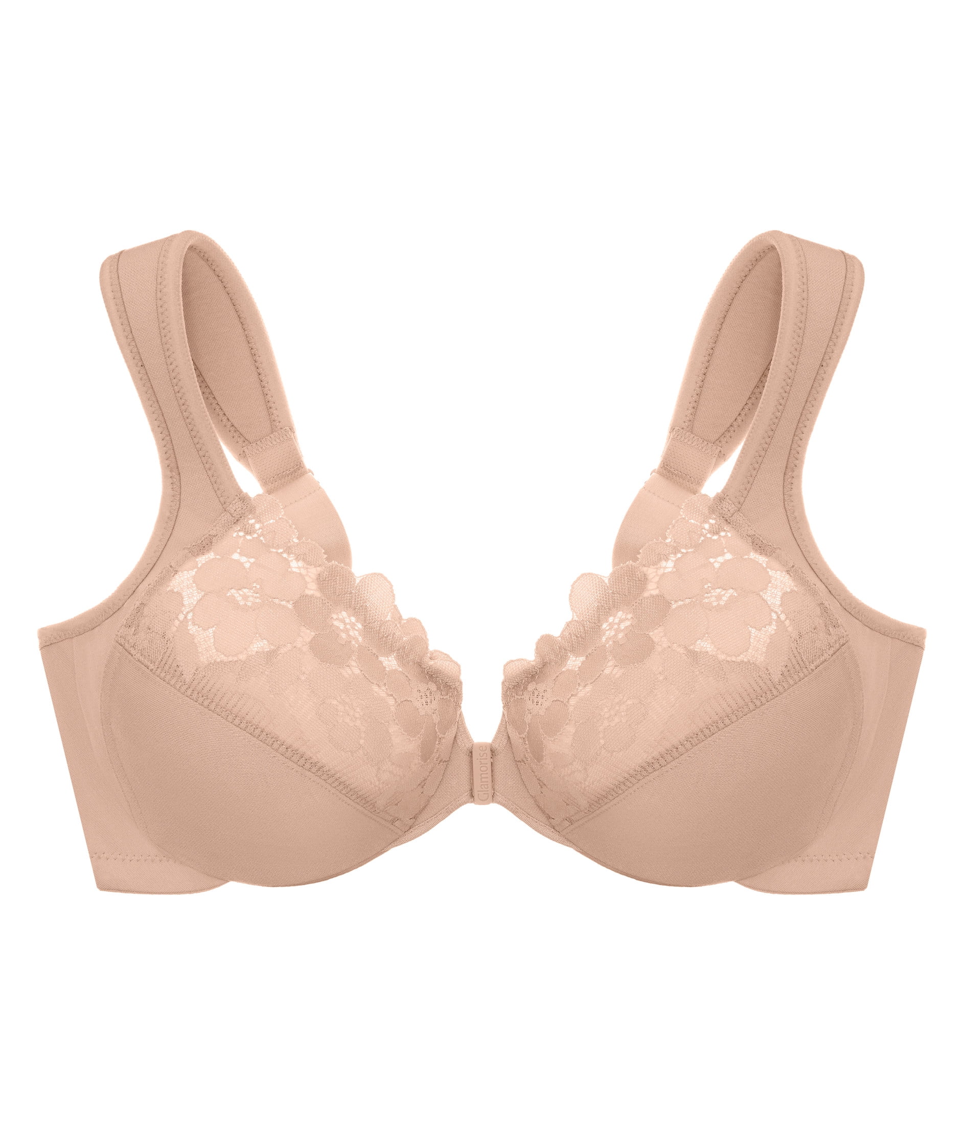 Glamorise Front-Closure Cotton WonderWire Underwire Bra 1241 (Women's & Women's Plus)