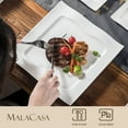 thumbnail image 6 of MALACASA, Series Mario, 60-Piece Porcelain Dinnerware Set, Ivory White Dinner Set, Service for 12, 6 of 8