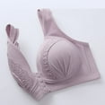 thumbnail image 5 of Women's Front Closure Bras, 2 Pack Lace Bras for Older Women - Front Button, Convenient Snap, Everyday Sleep Bras Full Coverage Daisy Bras S-3XL, 5 of 8