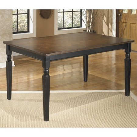 Dining Table: Signature Design by Ashley Owingsville Rectangular Dining Room Table - Black/Brown