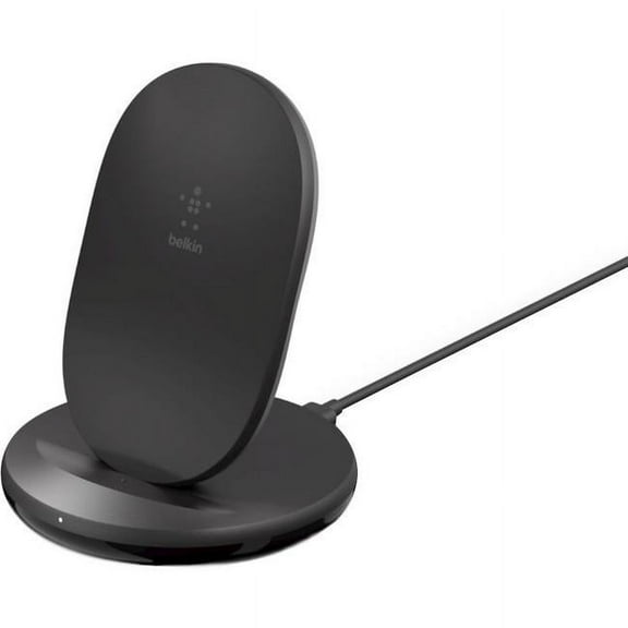 Belkin Wireless Charging Stand - 15W Qi-Certified Charger Stand for iPhone, Samsung Galaxy, Google Pixel & More - Charge While Listening to Music & Streaming (Power Supply Included)