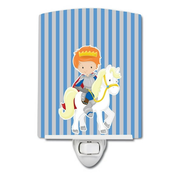 Caroline's Treasures BB8748CNL Ginger Boy Prince on Horse #2 Ceramic Night Light, 6x4x3", multicolor