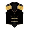 thumbnail image 3 of Haitryli Women's Ringmaster Waistcoat Vest Velvet Tuxedo Uniform Halloween Sleeveless Short Jacket Black M, 3 of 7