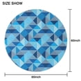 thumbnail image 6 of Blue Geometric Pattern Round Tablecloth 60"x60",Wrinkle Wipeable Table Cloth for Kitchen Dining Room Picnic Patio Party, 6 of 6