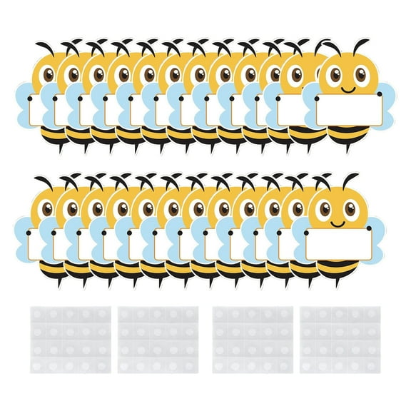 Sylvtty Bulletin Board Bumble Bee Cutouts Bee Shaped Paper Name Tags Student Nameplates for Classroom Cubbies Desks