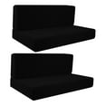 thumbnail image 4 of Tnarru 2Pcs RV Seat Covers Camper Cushion Covers Easy Fitted Comfort Camper Cushion Slipcovers Sofa Furniture Protector for Trailers black, 4 of 8