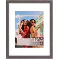 thumbnail image 1 of Vittanly 11x14 Picture Frame, Engineered Wood with Shatter Resistant Plexiglass, Display Pictures 8x10 with Mat or 11x14 without Mat, Photo Frame for Wall Mounting, Dark Grey, 1 Pack, 1 of 6