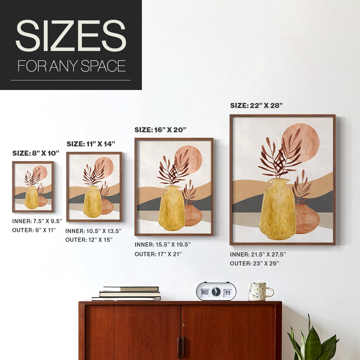 Adobe Moon I in Paper Solid Wood 8 x 10 Framed Print