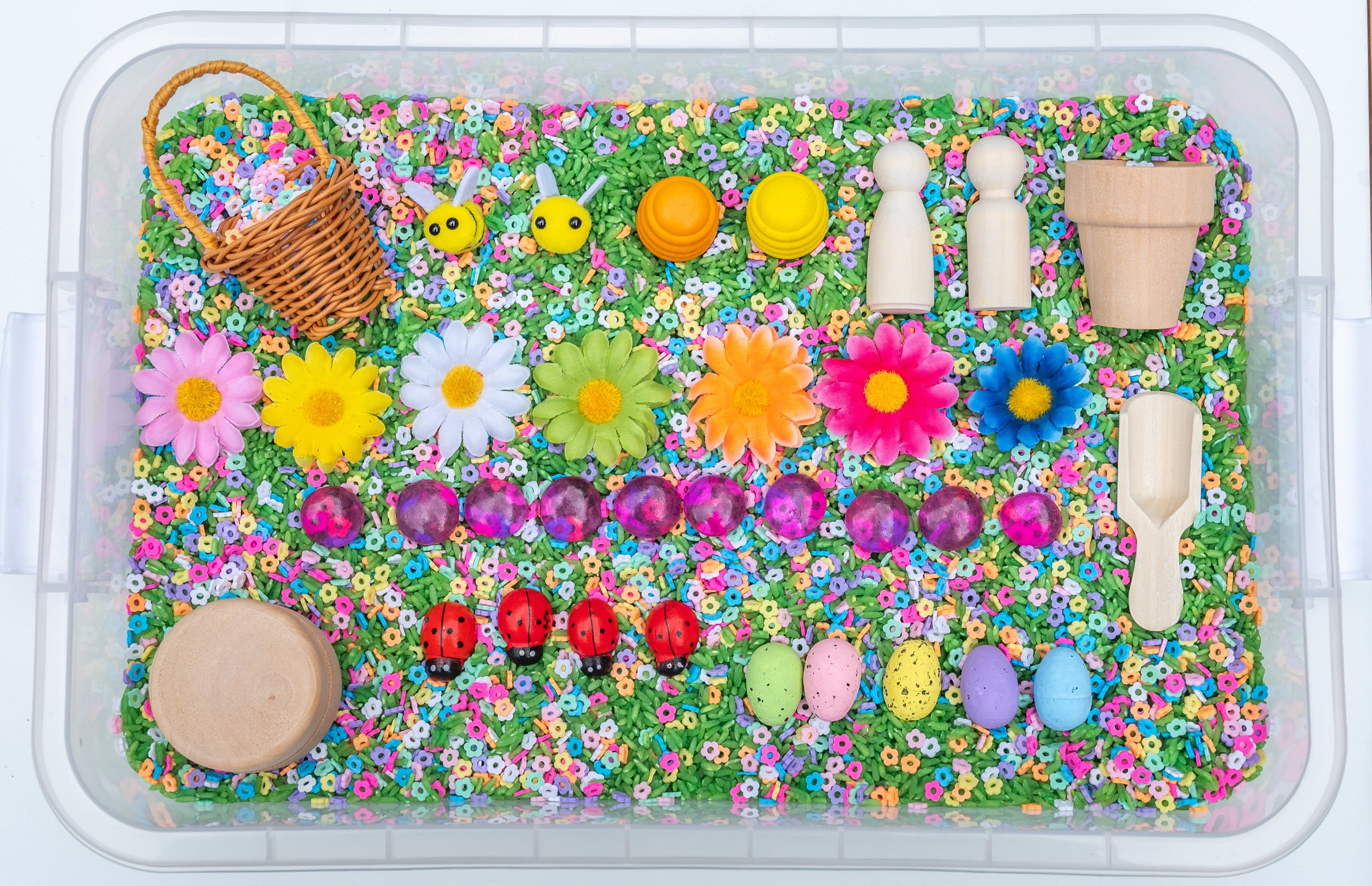 Flower Sensory Bin - Sensory-N-Stuff