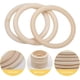 thumbnail image 3 of 12 anillos de madera sin terminar de 10 cm (4 pulgadas) para cortinas, ideales para manualidades, macramé y otras actividades al aire libre., 3 of 9