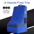 thumbnail image 2 of Mochila Koah para asiento de coche para viajes en avión, impermeable, azul oscuro, 2 of 8