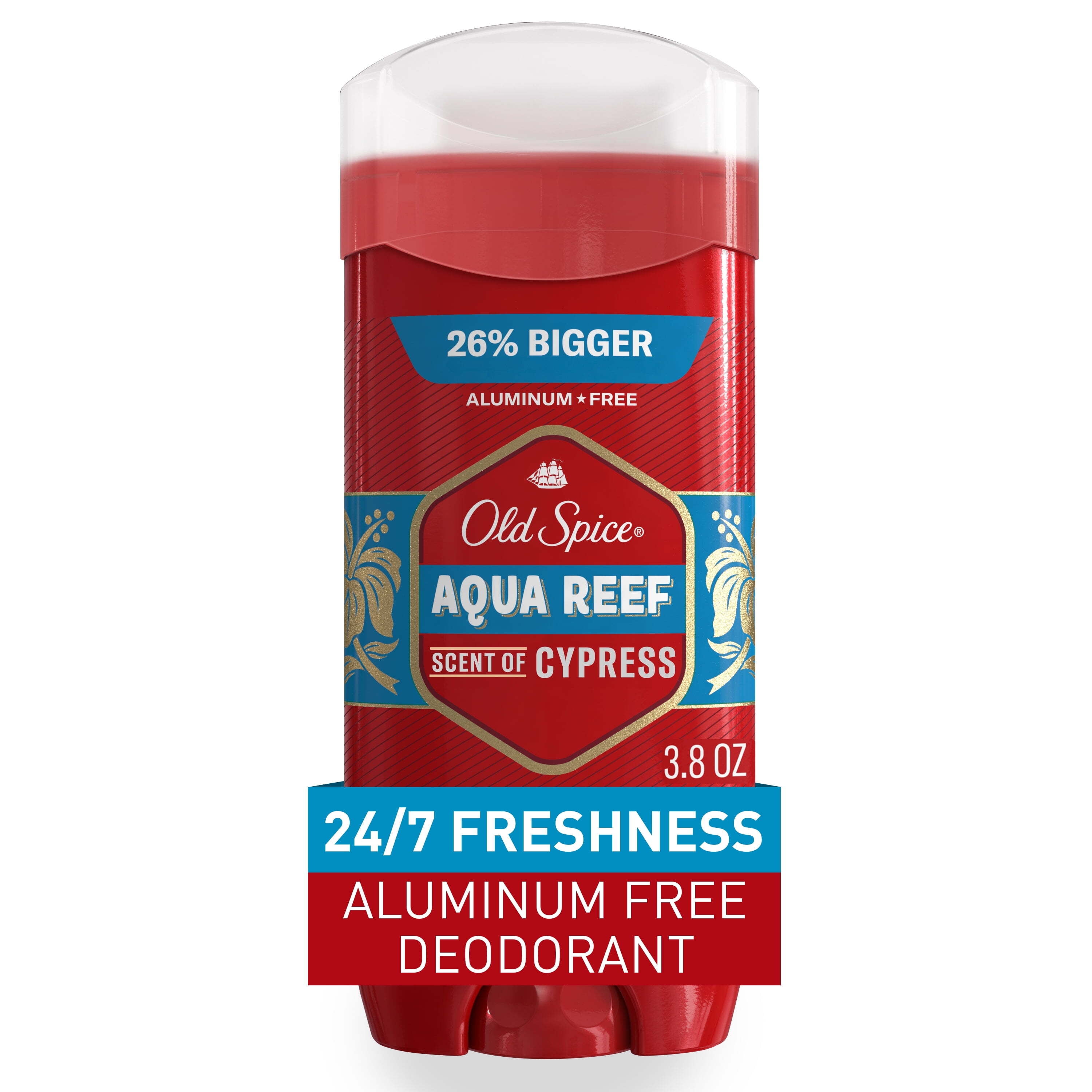 Old Spice Aluminum Free, Men's Deodorant, Aqua Reef, 3.8oz