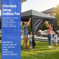 thumbnail image 2 of 10'x10' Gazebo Waterproof Outdoor Canopy Patio Tent Party Tent for Wedding BBQ Cater, Black, 2 of 6