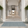 thumbnail image 4 of SAFAVIEH Courtyard Evander Geometric Indoor/Outdoor Area Rug, Gray/Blue, 5'3" x 7'7", 4 of 14
