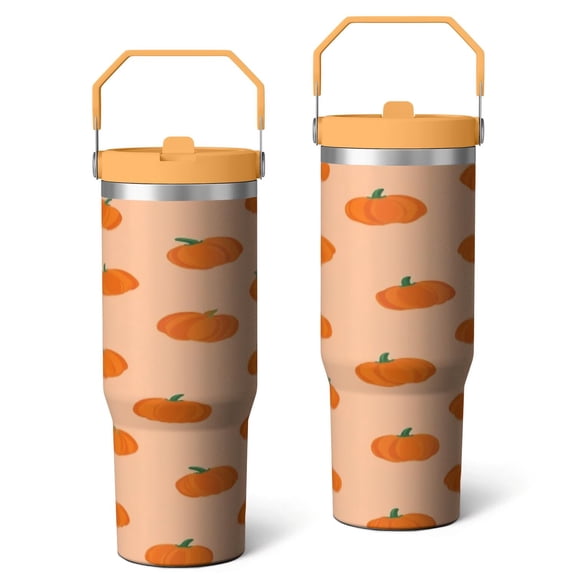 30 Oz Tumbler Oil Painting Tumbler with Lid and Straw, Birthday Gift Cup for Friend Women Men Coffee Travel Mug Thanksgiving Day Halloween Christmas Gift Water Bottle