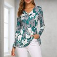 thumbnail image 1 of TIMIFIS Mode Automnale pour Femmes Tunique à Manches Longues d'Automne pour Femmes pour Porter avec des Leggings Blouse Décontractée à Col en V T-Shirt Blouse pour Femmes, 1 of 6