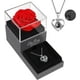 thumbnail image 1 of Rosa Real Roja Conservada Con Collar Te Amo En 100 Idiomas - Regalos De Rosas De Flores Eternas Para Mamá, Esposa, Novia, Ella En Navidad, Día De San Valentín, 1 of 5