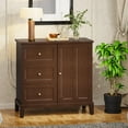 thumbnail image 6 of HLR Modern 32"W Accent Cabinet 3 Drawers & Door, Wood Sideboard with Storage for Living Room, Brown, 6 of 8