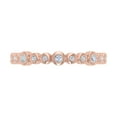 thumbnail image 4 of 1/5 Carat Bezel Set Diamond Wedding Band Ring in 14K Rose Gold (Ring Size 8) (I1-I2 Clarity), 4 of 7