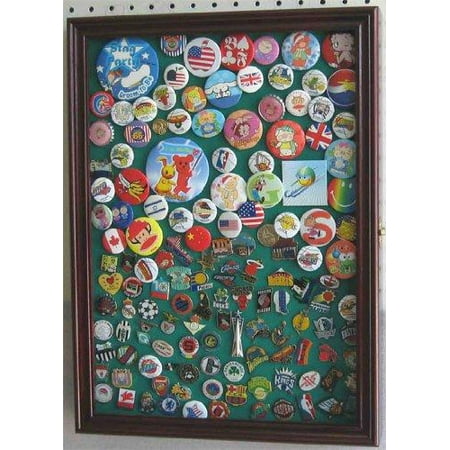 Golf Trophy Shadow Box - Sports Pin Golf Pin Display Case Wall Shadow Box Cabinet with Glass Door, PC01(GRN)-CH